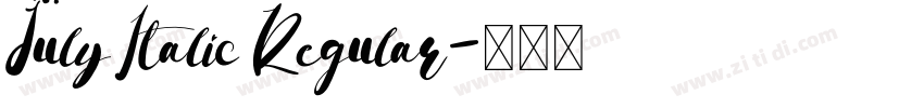 July Italic Regular字体转换